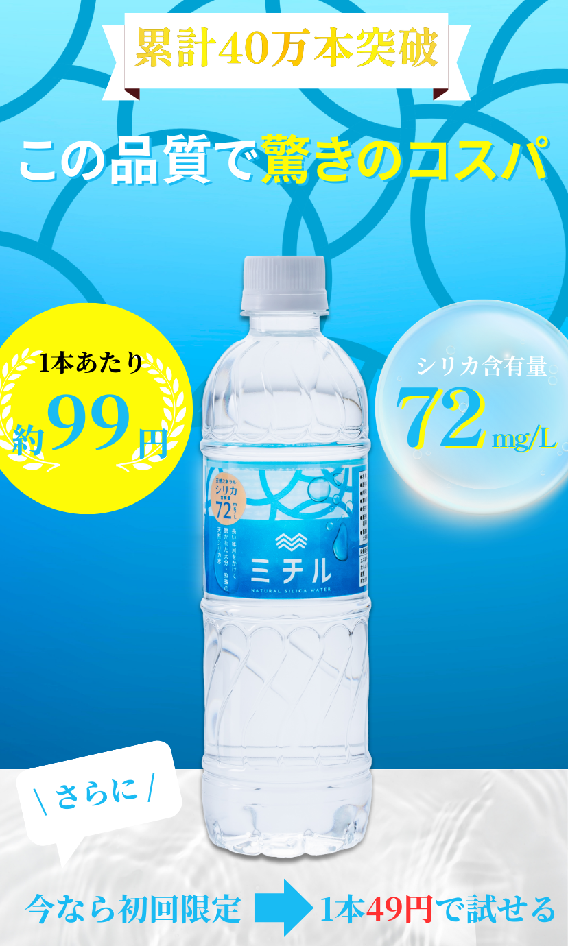 ミチルシリカ | すばやく身体に満ちるシリカ水